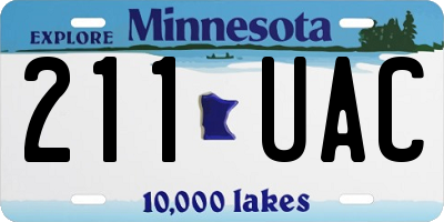 MN license plate 211UAC