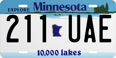 MN license plate 211UAE