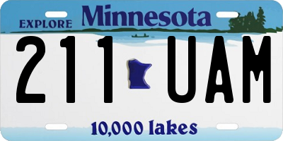 MN license plate 211UAM