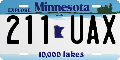MN license plate 211UAX