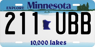 MN license plate 211UBB