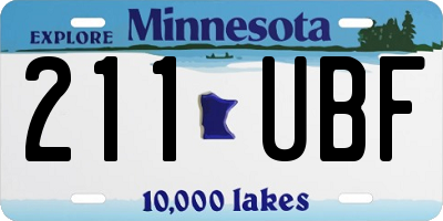 MN license plate 211UBF