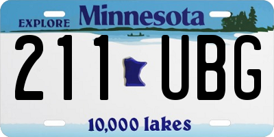 MN license plate 211UBG