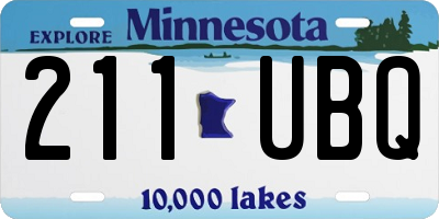 MN license plate 211UBQ