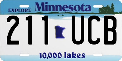 MN license plate 211UCB