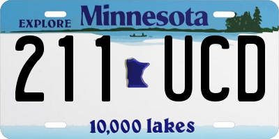MN license plate 211UCD
