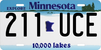 MN license plate 211UCE