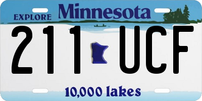 MN license plate 211UCF