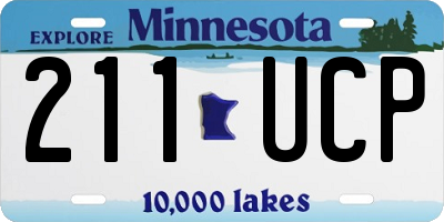 MN license plate 211UCP