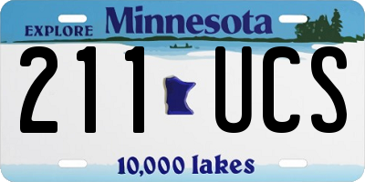 MN license plate 211UCS