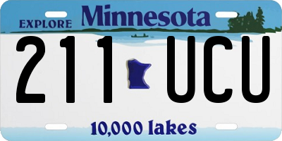 MN license plate 211UCU