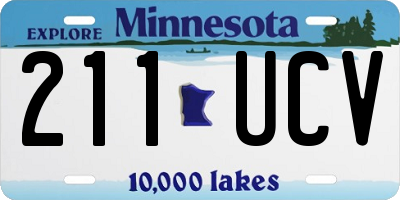 MN license plate 211UCV