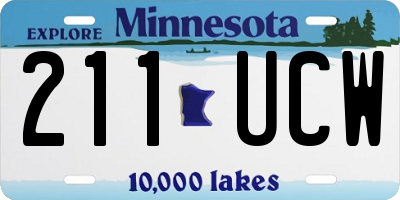 MN license plate 211UCW