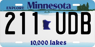 MN license plate 211UDB