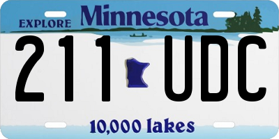 MN license plate 211UDC