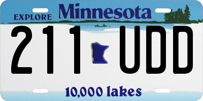 MN license plate 211UDD