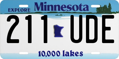 MN license plate 211UDE