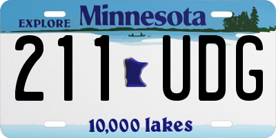 MN license plate 211UDG