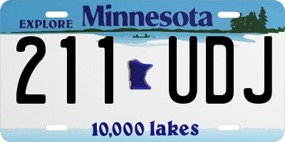 MN license plate 211UDJ