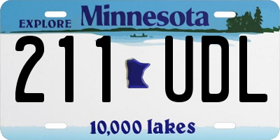 MN license plate 211UDL