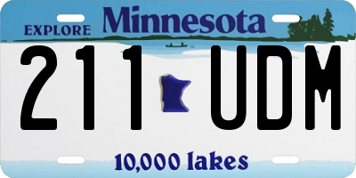 MN license plate 211UDM