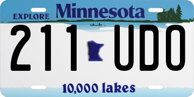 MN license plate 211UDO