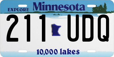 MN license plate 211UDQ