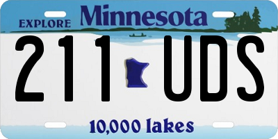 MN license plate 211UDS