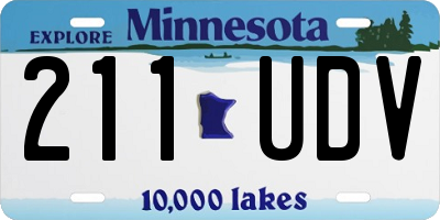 MN license plate 211UDV