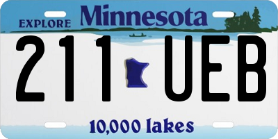 MN license plate 211UEB