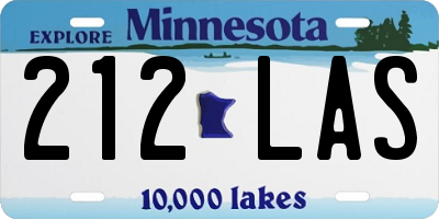 MN license plate 212LAS