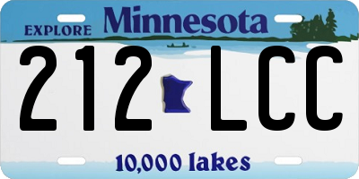 MN license plate 212LCC