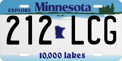 MN license plate 212LCG