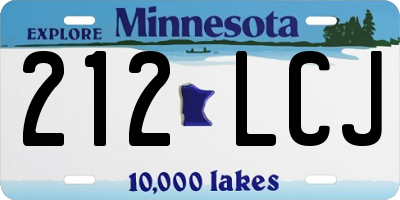MN license plate 212LCJ