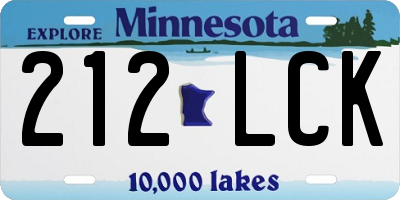 MN license plate 212LCK