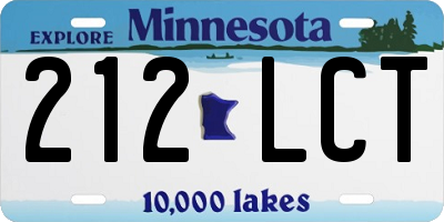 MN license plate 212LCT
