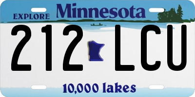 MN license plate 212LCU