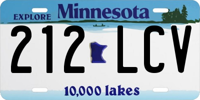 MN license plate 212LCV