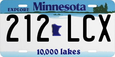 MN license plate 212LCX