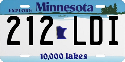 MN license plate 212LDI