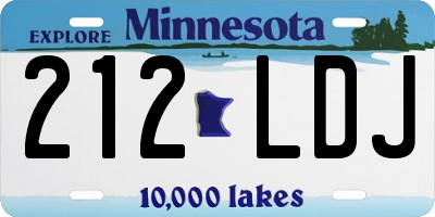 MN license plate 212LDJ