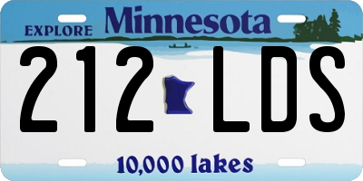 MN license plate 212LDS