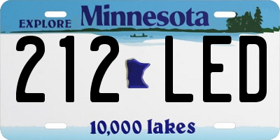 MN license plate 212LED