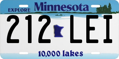 MN license plate 212LEI