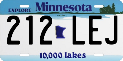 MN license plate 212LEJ