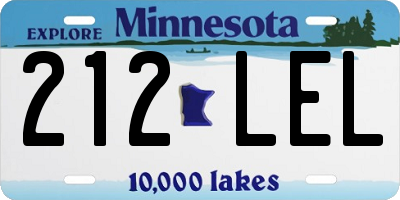 MN license plate 212LEL