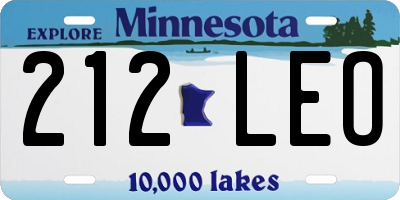 MN license plate 212LEO