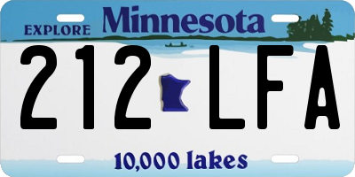 MN license plate 212LFA