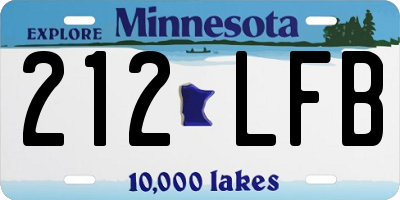 MN license plate 212LFB