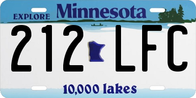 MN license plate 212LFC